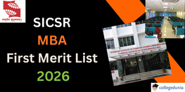 SICSR MBA First Merit List 2026 Out
